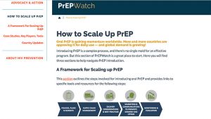 How to Scale Up PrEP section on PrEPWatch.org
